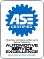 ASE cert we employ sign logo pms300